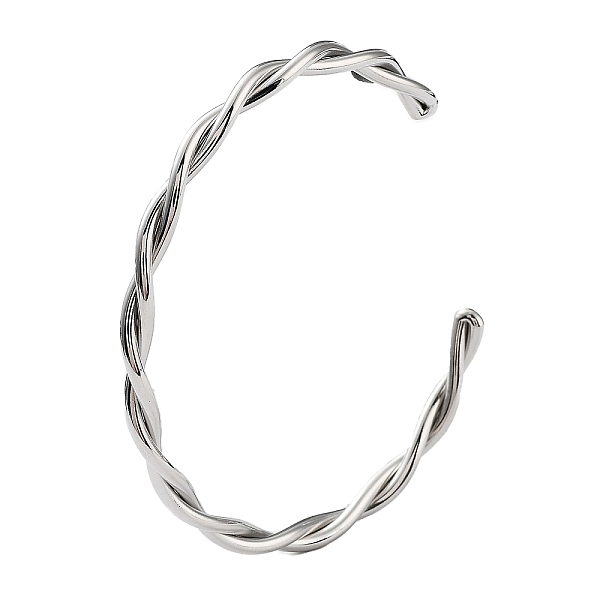 PandaHall 304 Stainless Steel Twisted Rope Cuff Bangles for Women, Stainless Steel Color, 1/8 inch(0.4cm), Inner Diameter: 2-1/4 inch...
PandaHall 304 Stainless Steel Twisted Rope Cuff Bangles for Women, Stainless Steel Color, 1/8 inch(0.4cm), Inner Diameter: 2-1/4 inch...