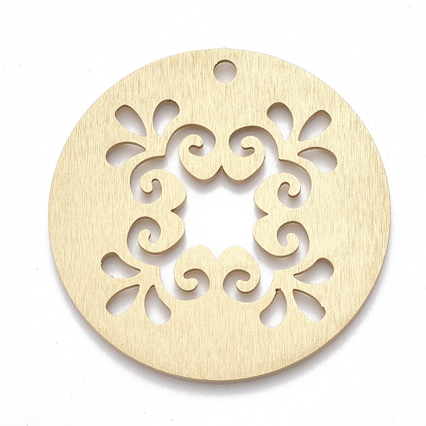 PandaHall Aluminium Big Pendants, Laser Cut Big Pendants, Flat Round with Flower, Golden, 50x1.5mm, Hole: 3mm Aluminum Flat Round
PandaHall Aluminium Big Pendants, Laser Cut Big Pendants, Flat Round with Flower, Golden, 50x1.5mm, Hole: 3mm Aluminum Flat Round