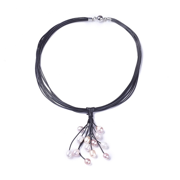 PandaHall Waxed Cord Lariat Necklaces, with Pearl and Brass Magnetic Clasps, Black, 19.3 inch~19.7 inch(49~50cm) Pearl Black
PandaHall Waxed Cord Lariat Necklaces, with Pearl and Brass Magnetic Clasps, Black, 19.3 inch~19.7 inch(49~50cm) Pearl Black