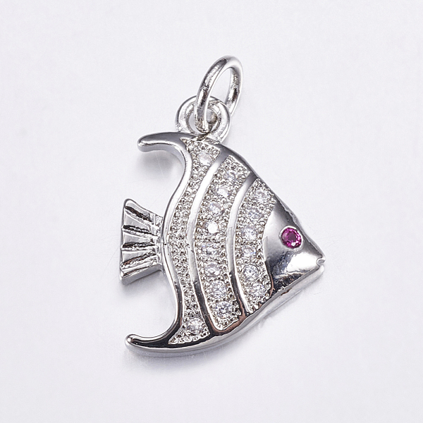 PandaHall Brass Micro Pave Cubic Zirconia Pendants, Long-Lasting Plated, Real Platinum Plated, Fish, 17x12x3mm, Hole: 3mm Brass+Cubic..., Clear
PandaHall Brass Micro Pave Cubic Zirconia Pendants, Long-Lasting Plated, Real Platinum Plated, Fish, 17x12x3mm, Hole: 3mm Brass+Cubic..., Clear