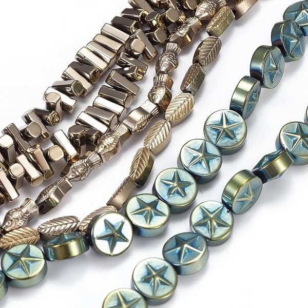 PandaHall Electroplate Non-magnetic Synthetic Hematite Beads Strands, Mixed Shapes, Mixed Color, 3~8x4~8x3~5mm, Hole: 0.8~1mm, about...
PandaHall Electroplate Non-magnetic Synthetic Hematite Beads Strands, Mixed Shapes, Mixed Color, 3~8x4~8x3~5mm, Hole: 0.8~1mm, about...