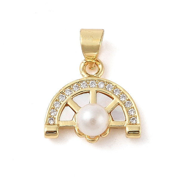 PandaHall Brass & Shell & Clear Cubic Zirconia Charms, with ABS Plastic Pearl, Half Round, Real 18K Gold Plated, 13.5x14x6.5mm, Hole...
PandaHall Brass & Shell & Clear Cubic Zirconia Charms, with ABS Plastic Pearl, Half Round, Real 18K Gold Plated, 13.5x14x6.5mm, Hole...