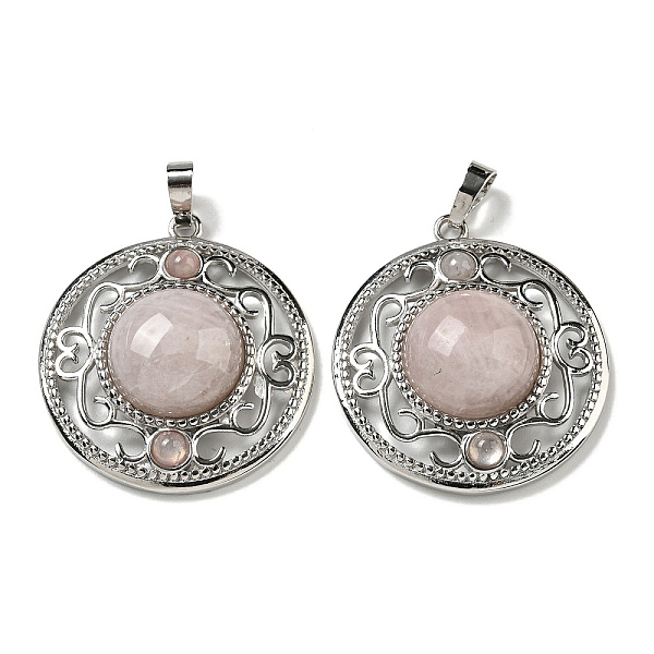 PandaHall Natural Rose Quartz Pendants, Rack Plating Brass Hollow Flat Round Charms, Cadmium Free & Lead Free, Platinum, 36.5x33x9.5mm, Hole...
PandaHall Natural Rose Quartz Pendants, Rack Plating Brass Hollow Flat Round Charms, Cadmium Free & Lead Free, Platinum, 36.5x33x9.5mm, Hole...