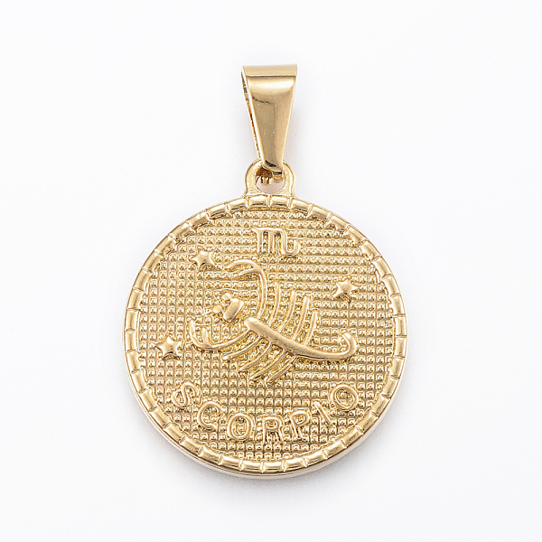PandaHall Real 18K Gold Plated 304 Stainless Steel Pendants, Flat Round with Twelve Constellation/Zodiac Sign, Scorpio, 29x25x3.2mm, Hole...
PandaHall Real 18K Gold Plated 304 Stainless Steel Pendants, Flat Round with Twelve Constellation/Zodiac Sign, Scorpio, 29x25x3.2mm, Hole...