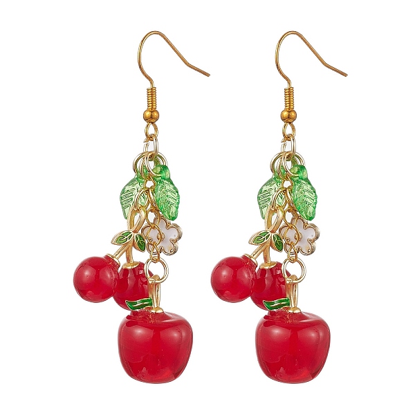PandaHall Red Glass Dangle Earrings, Cluster Earrings, Cherry, 60x13.5mm Glass Cherry
PandaHall Red Glass Dangle Earrings, Cluster Earrings, Cherry, 60x13.5mm Glass Cherry
