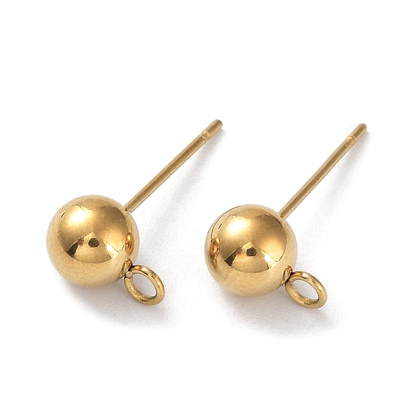 PandaHall Ion Plating(IP) 304 Stainless Steel Stud Earring Findings, with Open Loop, Round, Real 18K Gold Plated, 18x6mm, Hole: 1.8mm, Pin...
PandaHall Ion Plating(IP) 304 Stainless Steel Stud Earring Findings, with Open Loop, Round, Real 18K Gold Plated, 18x6mm, Hole: 1.8mm, Pin...