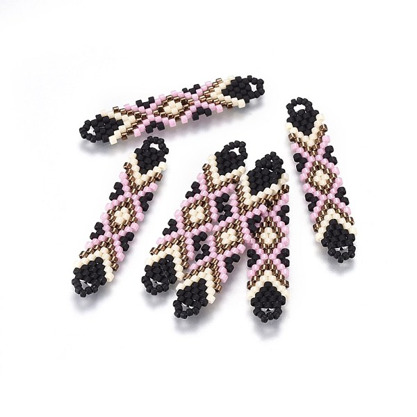 PandaHall MIYUKI & TOHO Handmade Japanese Seed Beads Links, Loom Pattern, Shuttle Shape, Colorful, 41.5~42.5x8.5~9x1.7mm, Hole: 2mm Glass...
PandaHall MIYUKI & TOHO Handmade Japanese Seed Beads Links, Loom Pattern, Shuttle Shape, Colorful, 41.5~42.5x8.5~9x1.7mm, Hole: 2mm Glass...