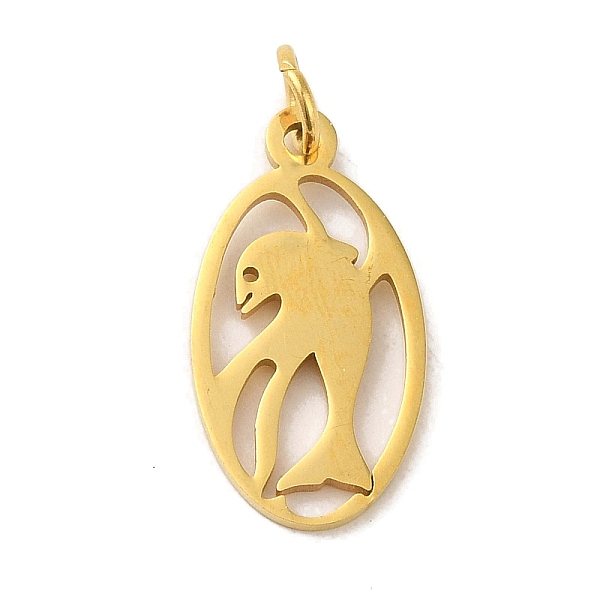 PandaHall Vacuum Plating 201 Stainless Steel Pendants, with Jump Rings, Laser Cut, Oval with Dolphin Charm, Real 18K Gold Plated...
PandaHall Vacuum Plating 201 Stainless Steel Pendants, with Jump Rings, Laser Cut, Oval with Dolphin Charm, Real 18K Gold Plated...