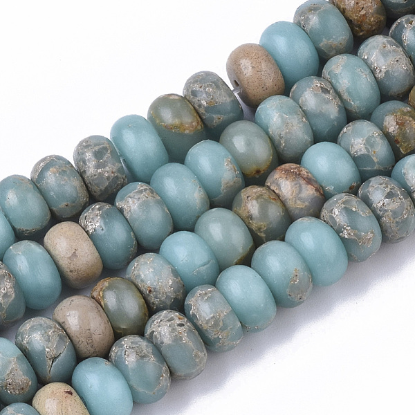 PandaHall Natural Aqua Terra Jasper Beads Strands, Rondelle, 8x5mm, Hole: 1.2mm, about 82~83pcs/strand, 15.94 inch(40.5cm) Aqua Terra Jasper...
PandaHall Natural Aqua Terra Jasper Beads Strands, Rondelle, 8x5mm, Hole: 1.2mm, about 82~83pcs/strand, 15.94 inch(40.5cm) Aqua Terra Jasper...