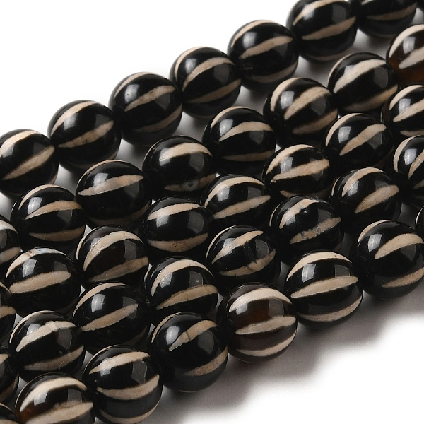 PandaHall Tibetan Style dZi Beads Strands, Etched Line Natural Agate Beads, Dyed & Heated, Round with Striped Pattern, Coconut Brown, 8mm...
PandaHall Tibetan Style dZi Beads Strands, Etched Line Natural Agate Beads, Dyed & Heated, Round with Striped Pattern, Coconut Brown, 8mm...