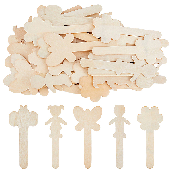 PandaHall SUPERFINDINGS 10 Bags 5 Styles Wooden Flat Craft Sticks, Blank Wooden Slices for Painting Arts, Pyrography, Stirring...
PandaHall SUPERFINDINGS 10 Bags 5 Styles Wooden Flat Craft Sticks, Blank Wooden Slices for Painting Arts, Pyrography, Stirring...
