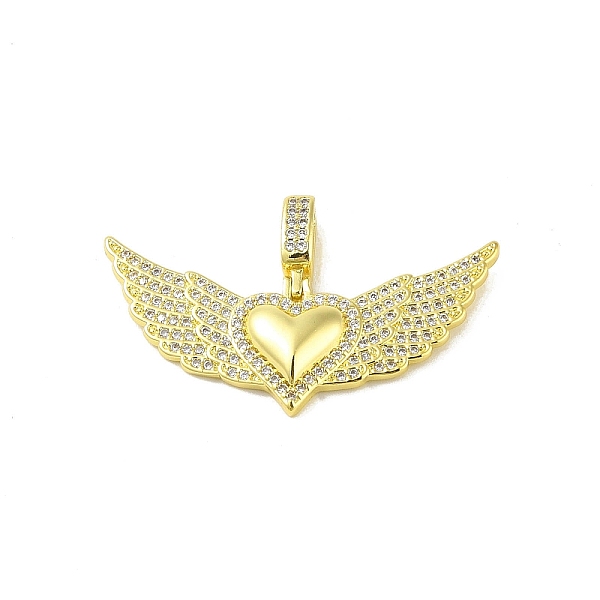 PandaHall Brass Micro Pave Cubic Zirconia Pendants, Real 18K Gold Plated, Heart with Wing, Clear, 28x46.5x4.5mm, Hole: 7.5x3.5mm Brass+Cubic...
PandaHall Brass Micro Pave Cubic Zirconia Pendants, Real 18K Gold Plated, Heart with Wing, Clear, 28x46.5x4.5mm, Hole: 7.5x3.5mm Brass+Cubic...