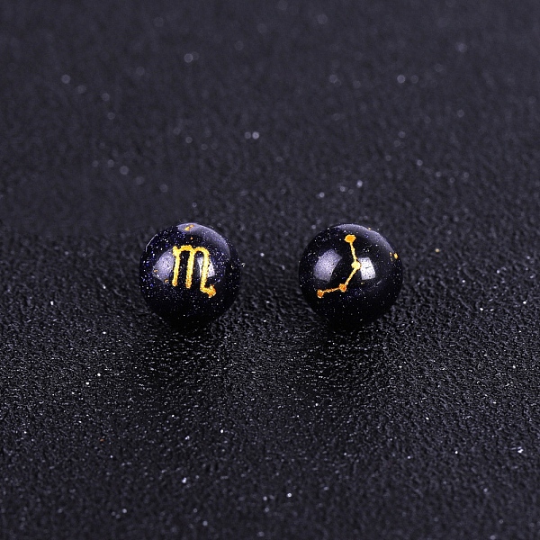 PandaHall Synthetic Blue Goldstone Carved Constellation Beads, Round Beads, Scorpio, 10mm Blue Goldstone Scorpio
PandaHall Synthetic Blue Goldstone Carved Constellation Beads, Round Beads, Scorpio, 10mm Blue Goldstone Scorpio