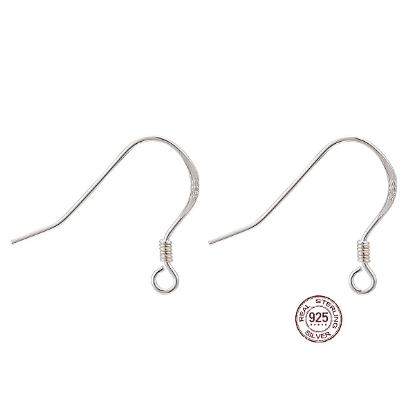PandaHall 925 Sterling Silver Earring Hooks, with 925 Stamp, Silver, 16x20x1.3mm, Hole: 1.5mm, Pin: 0.5mm Sterling Silver
PandaHall 925 Sterling Silver Earring Hooks, with 925 Stamp, Silver, 16x20x1.3mm, Hole: 1.5mm, Pin: 0.5mm Sterling Silver