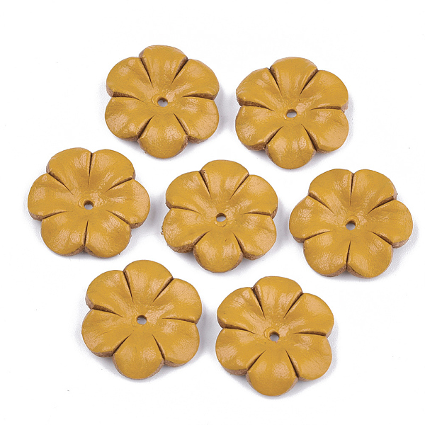 PandaHall 6-Petal Eco-Friendly Cowhide Bead Cap, Flower, Gold, 23~23.5x21.5~22x5mm, Hole: 1.8mm Leather Gold
PandaHall 6-Petal Eco-Friendly Cowhide Bead Cap, Flower, Gold, 23~23.5x21.5~22x5mm, Hole: 1.8mm Leather Gold