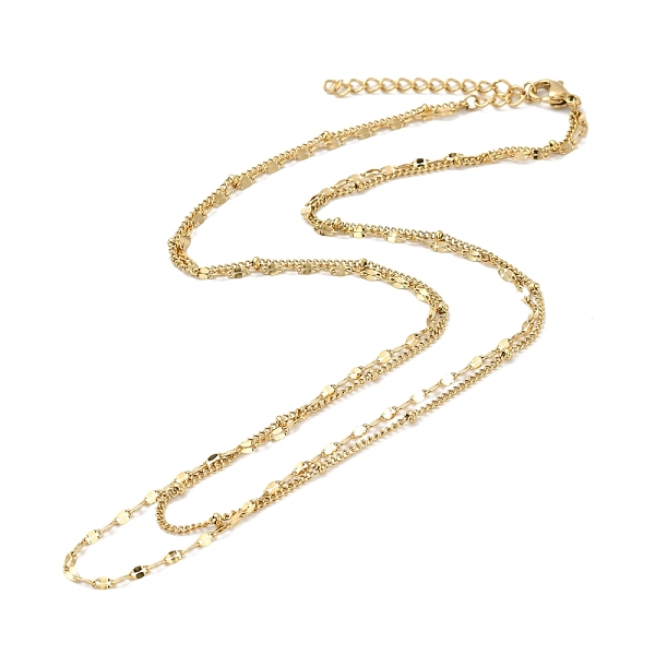 PandaHall Ion Plating 304 Stainless Steel Satellite & Oval Link Chains Double Layer Necklace for Men Women, Golden, 15.55 inch(39.5cm) 304...
PandaHall Ion Plating 304 Stainless Steel Satellite & Oval Link Chains Double Layer Necklace for Men Women, Golden, 15.55 inch(39.5cm) 304...