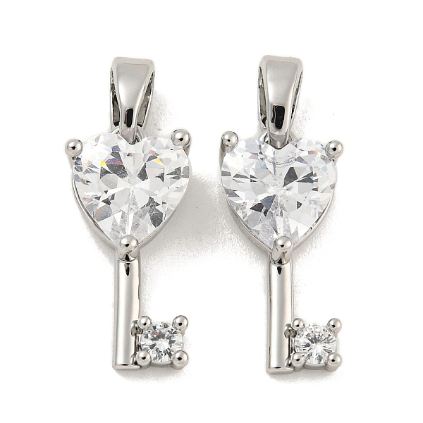 PandaHall Brass Micro Pave Clear Cubic Zirconia Pendants, Heart Key Charms, Platinum, 15.5x7x3.5mm, Hole: 3x4.5mm Brass+Cubic Zirconia Key...
PandaHall Brass Micro Pave Clear Cubic Zirconia Pendants, Heart Key Charms, Platinum, 15.5x7x3.5mm, Hole: 3x4.5mm Brass+Cubic Zirconia Key...