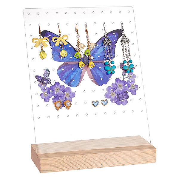 PandaHall Transparent Acrylic Earring Displays, Earring Stud Organizer Holder with Wooden Pedestal, Rectangle, Blue, Butterfly Pattern...
PandaHall Transparent Acrylic Earring Displays, Earring Stud Organizer Holder with Wooden Pedestal, Rectangle, Blue, Butterfly Pattern...