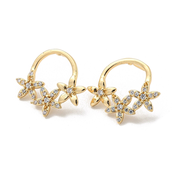 PandaHall Brass Micro Pave Clear Cubic Zirconia Stud Earrings, Flower, Light Gold, 19x22mm Brass Flower
PandaHall Brass Micro Pave Clear Cubic Zirconia Stud Earrings, Flower, Light Gold, 19x22mm Brass Flower