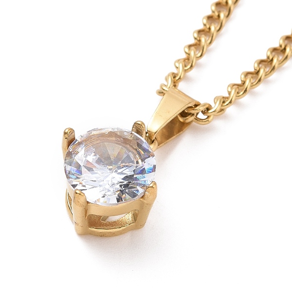 PandaHall Clear Cubic Zirconia Pendant Necklace, Ion Plating(IP) 304 Stainless Steel Jewelry for Women, Golden, 15.94 inch(40.5cm) Cubic...
PandaHall Clear Cubic Zirconia Pendant Necklace, Ion Plating(IP) 304 Stainless Steel Jewelry for Women, Golden, 15.94 inch(40.5cm) Cubic...