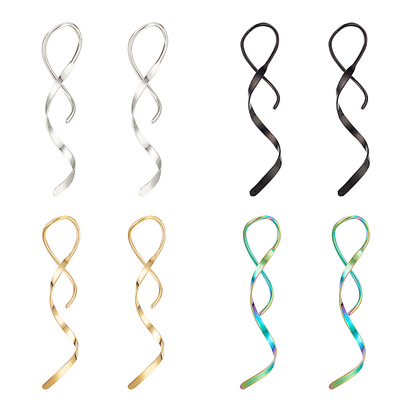 PandaHall ANATTASOUL 3 Pairs 3 Colors 304 Stainless Steel Spiral Dangle Earrings for Women, Mixed Color, 47x11x10mm, Pin: 0.9mm, 1...
PandaHall ANATTASOUL 3 Pairs 3 Colors 304 Stainless Steel Spiral Dangle Earrings for Women, Mixed Color, 47x11x10mm, Pin: 0.9mm, 1...