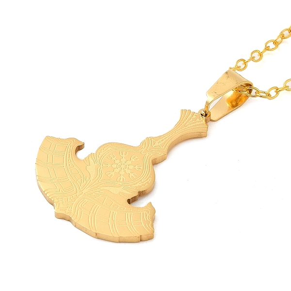 PandaHall 201 Stainless Steel Pendant Necklaces, Viking Anchor, Golden, 19.76 inch(50.2cm) 201 Stainless Steel Anchor & Helm
PandaHall 201 Stainless Steel Pendant Necklaces, Viking Anchor, Golden, 19.76 inch(50.2cm) 201 Stainless Steel Anchor & Helm