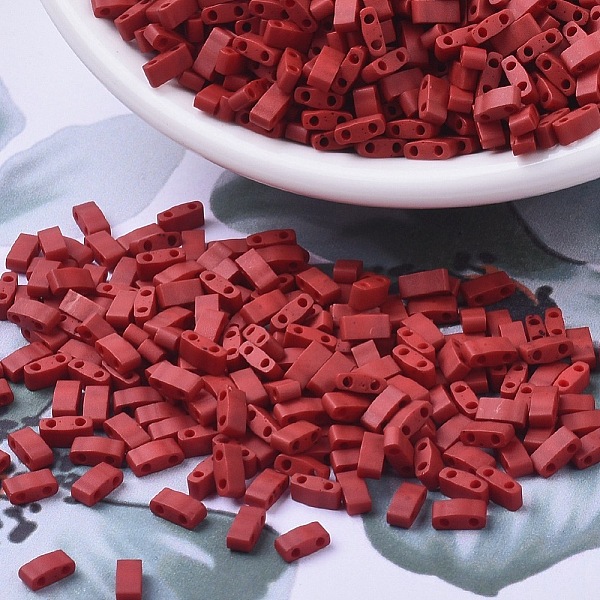 PandaHall MIYUKI Half TILA Beads, Japanese Seed Beads, 2 Hole, (HTL2040) Matte Metallic Brick Red, 5x2.3x1.9mm, Hole: 0.8mm, about...
PandaHall MIYUKI Half TILA Beads, Japanese Seed Beads, 2 Hole, (HTL2040) Matte Metallic Brick Red, 5x2.3x1.9mm, Hole: 0.8mm, about...