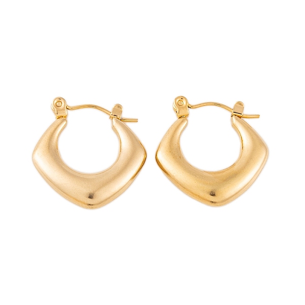 PandaHall Ion Plating(IP) 304 Stainless Steel Hoop Earrings for Women, Rhombus, Real 18K Gold Plated, 20x4mm 304 Stainless Steel Rhombus
PandaHall Ion Plating(IP) 304 Stainless Steel Hoop Earrings for Women, Rhombus, Real 18K Gold Plated, 20x4mm 304 Stainless Steel Rhombus