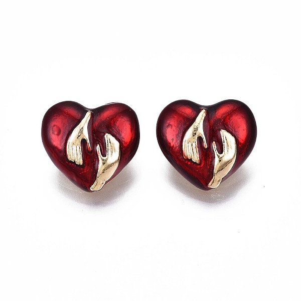 PandaHall Heart with Hands Hug Enamel Pin, 3D Alloy Brooch for Backpack Clothes, Nickel Free & Lead Free, Light Golden, Dark Red, 18x19.5mm...
PandaHall Heart with Hands Hug Enamel Pin, 3D Alloy Brooch for Backpack Clothes, Nickel Free & Lead Free, Light Golden, Dark Red, 18x19.5mm...
