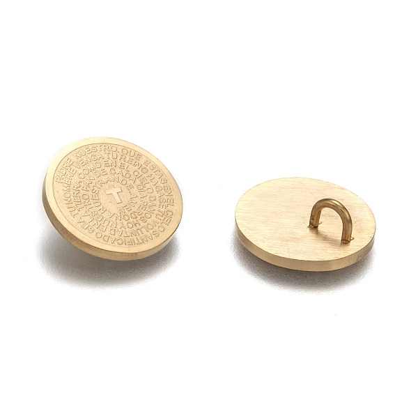 PandaHall Flat Round Lord's Prayer 304 Stainless Steel Charms, Golden, 15x1.5mm, Hole: 3.5x2.5mm 304 Stainless Steel Flat Round
PandaHall Flat Round Lord's Prayer 304 Stainless Steel Charms, Golden, 15x1.5mm, Hole: 3.5x2.5mm 304 Stainless Steel Flat Round