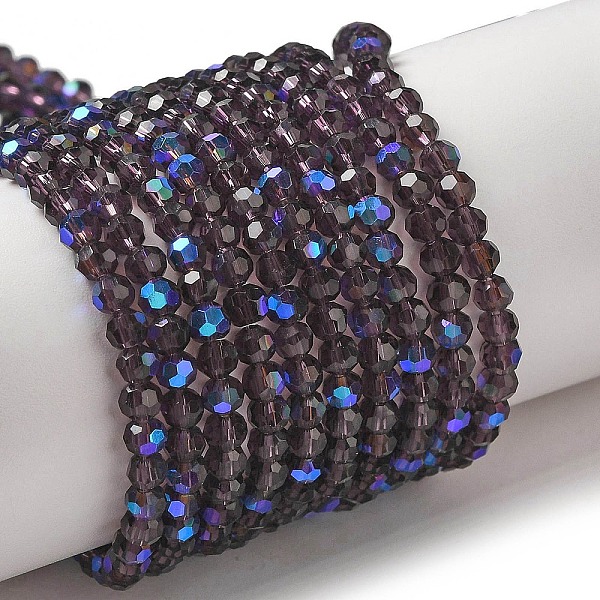 PandaHall Electroplate Transparent Glass Beads Strands, Faceted, Round, Rainbow Plated, Violet, 3mm, Hole: 0.8mm, about 164~166pcs/strand..., Purple
PandaHall Electroplate Transparent Glass Beads Strands, Faceted, Round, Rainbow Plated, Violet, 3mm, Hole: 0.8mm, about 164~166pcs/strand..., Purple