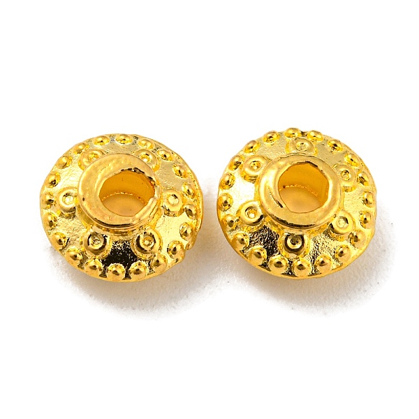PandaHall Alloy Beads, Lead Free & Cadmium Free, Flat Round/Disc, Golden, 8~8.5x4.5mm, Hole: 3mm, about 1535pcs/1000g Alloy Disc
PandaHall Alloy Beads, Lead Free & Cadmium Free, Flat Round/Disc, Golden, 8~8.5x4.5mm, Hole: 3mm, about 1535pcs/1000g Alloy Disc
