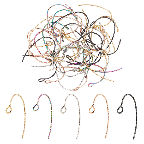 PandaHall DICOSMETIC 50Pcs 5 Colors 316 Surgical Stainless Steel Earring Hooks, with Horizontal Loops, Mixed Color, 15x23mm, Hole: 3x2.5mm...
PandaHall DICOSMETIC 50Pcs 5 Colors 316 Surgical Stainless Steel Earring Hooks, with Horizontal Loops, Mixed Color, 15x23mm, Hole: 3x2.5mm...