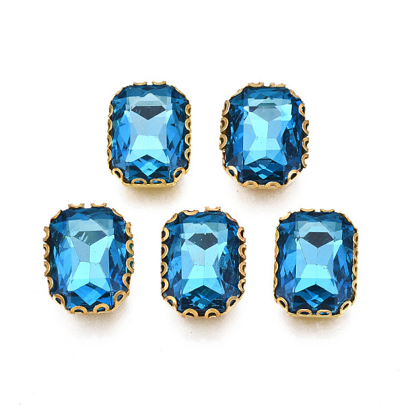 PandaHall Sew on Rhinestone, Transparent Glass Rhinestones, with Iron Prong Settings, Faceted, Rectangle, Dodger Blue, 15x11x5.5mm, Hole...
PandaHall Sew on Rhinestone, Transparent Glass Rhinestones, with Iron Prong Settings, Faceted, Rectangle, Dodger Blue, 15x11x5.5mm, Hole...