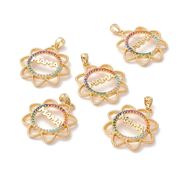 PandaHall Brass Micro Pave Colorful Cubic Zirconia Pendants, Long-Lasting Plated, Lead Free & Cadmium Free & Nickel Free, Flower with Word...
PandaHall Brass Micro Pave Colorful Cubic Zirconia Pendants, Long-Lasting Plated, Lead Free & Cadmium Free & Nickel Free, Flower with Word...