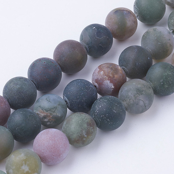 PandaHall Natural Indian Agate Bead Strands, Round, Frosted, 10~10.5mm, Hole: 1.5mm, about 38pcs/strand, 15.3 inch(39cm) Indian Agate Round
PandaHall Natural Indian Agate Bead Strands, Round, Frosted, 10~10.5mm, Hole: 1.5mm, about 38pcs/strand, 15.3 inch(39cm) Indian Agate Round