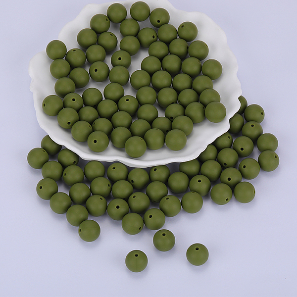 PandaHall Round Silicone Focal Beads, Chewing Beads For Teethers, DIY Nursing Necklaces Making, Dark Olive Green, 15mm, Hole: 2mm Silicone...
PandaHall Round Silicone Focal Beads, Chewing Beads For Teethers, DIY Nursing Necklaces Making, Dark Olive Green, 15mm, Hole: 2mm Silicone...