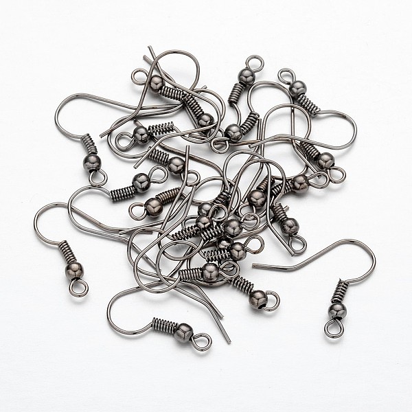 PandaHall 50Pcs Iron Earring Hooks, Ear Wire, with Horizontal Loop, Cadmium Free & Nickel Free & Lead Free, Gunmetal, 18x0.8mm, Hole: 2mm...
PandaHall 50Pcs Iron Earring Hooks, Ear Wire, with Horizontal Loop, Cadmium Free & Nickel Free & Lead Free, Gunmetal, 18x0.8mm, Hole: 2mm...