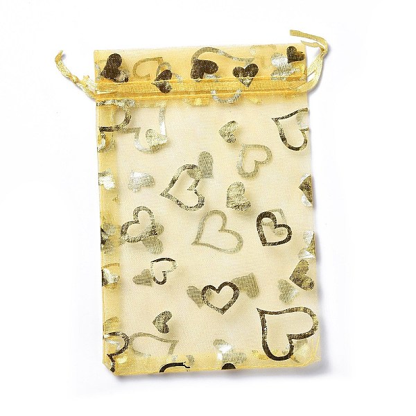 PandaHall Organza Drawstring Jewelry Pouches, Wedding Party Gift Bags, Rectangle with Gold Stamping Heart Pattern, Champagne Yellow...
PandaHall Organza Drawstring Jewelry Pouches, Wedding Party Gift Bags, Rectangle with Gold Stamping Heart Pattern, Champagne Yellow...