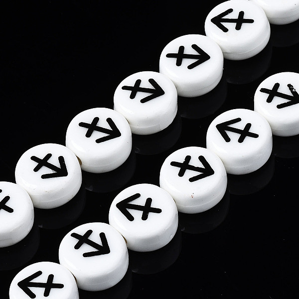 PandaHall Handmade Porcelain Ceramic Beads Strands, Printed, Flat Round with Constellation, Sagittarius, 10~11x5mm, Hole: 2mm, about..., White
PandaHall Handmade Porcelain Ceramic Beads Strands, Printed, Flat Round with Constellation, Sagittarius, 10~11x5mm, Hole: 2mm, about..., White