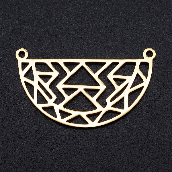 PandaHall 201 Stainless Steel Pendants, Filigree Joiners Findings, Laser Cut, Half Round with Geometric Figure, Golden, 18x31x1mm, Hole...
PandaHall 201 Stainless Steel Pendants, Filigree Joiners Findings, Laser Cut, Half Round with Geometric Figure, Golden, 18x31x1mm, Hole...