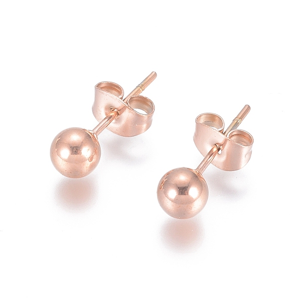 PandaHall Ion Plating(IP) 304 Stainless Steel Stud Earrings, Ball Stud Earrings, with Earring Backs, Rose Gold, 16x5mm, Pin: 0.8mm 304...
PandaHall Ion Plating(IP) 304 Stainless Steel Stud Earrings, Ball Stud Earrings, with Earring Backs, Rose Gold, 16x5mm, Pin: 0.8mm 304...