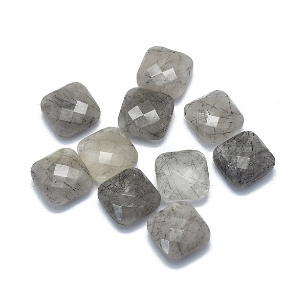 PandaHall Natural Tourmalinated Quartz/Black Rutilated Quartz Cabochons, Square, Faceted, 14x14x7mm Other Quartz Square
PandaHall Natural Tourmalinated Quartz/Black Rutilated Quartz Cabochons, Square, Faceted, 14x14x7mm Other Quartz Square