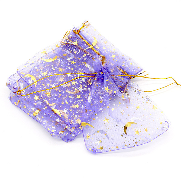 PandaHall Hot Stamping Rectangle Organza Drawstring Gift Bags, Storage Bags with Moon and Star Print, Lilac, 9x7cm Organza Rectangle Purple
PandaHall Hot Stamping Rectangle Organza Drawstring Gift Bags, Storage Bags with Moon and Star Print, Lilac, 9x7cm Organza Rectangle Purple