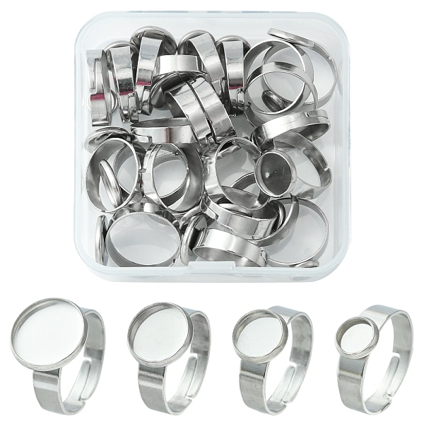 PandaHall 24Pcs 4 Size Adjustable 304 Stainless Steel Finger Rings Components, Bezel Cup Ring Settings, Flat Round, Stainless Steel Color...
PandaHall 24Pcs 4 Size Adjustable 304 Stainless Steel Finger Rings Components, Bezel Cup Ring Settings, Flat Round, Stainless Steel Color...