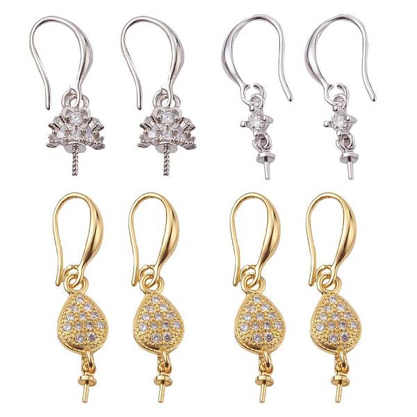 PandaHall 3 Pairs 3 Size Brass Micro Pave Clear Cubic Zirconia Earring Hooks, Ear Wire, For Half-drilled Bead, Heart & Teardrop & Flat Round...
PandaHall 3 Pairs 3 Size Brass Micro Pave Clear Cubic Zirconia Earring Hooks, Ear Wire, For Half-drilled Bead, Heart & Teardrop & Flat Round...