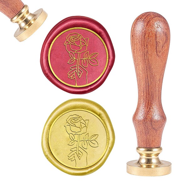 PandaHall DIY Scrapbook, Brass Wax Seal Stamp and Wood Handle Sets, Rose, Golden, 8.9x2.5cm, Stamps: 25x14.5mm Brass
PandaHall DIY Scrapbook, Brass Wax Seal Stamp and Wood Handle Sets, Rose, Golden, 8.9x2.5cm, Stamps: 25x14.5mm Brass