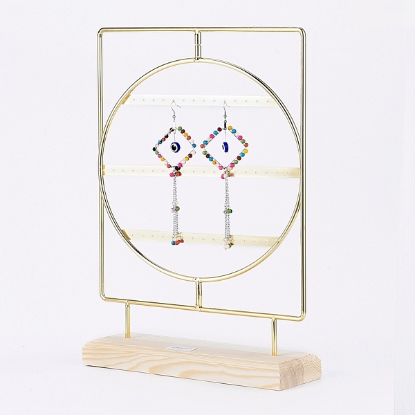 PandaHall Rotating Iron 3-Tier Earring Display Stand, for Hanging Dangle Earring, with Wooden Pedestal, Golden, 25.2x34.2x7.3cm Iron
PandaHall Rotating Iron 3-Tier Earring Display Stand, for Hanging Dangle Earring, with Wooden Pedestal, Golden, 25.2x34.2x7.3cm Iron