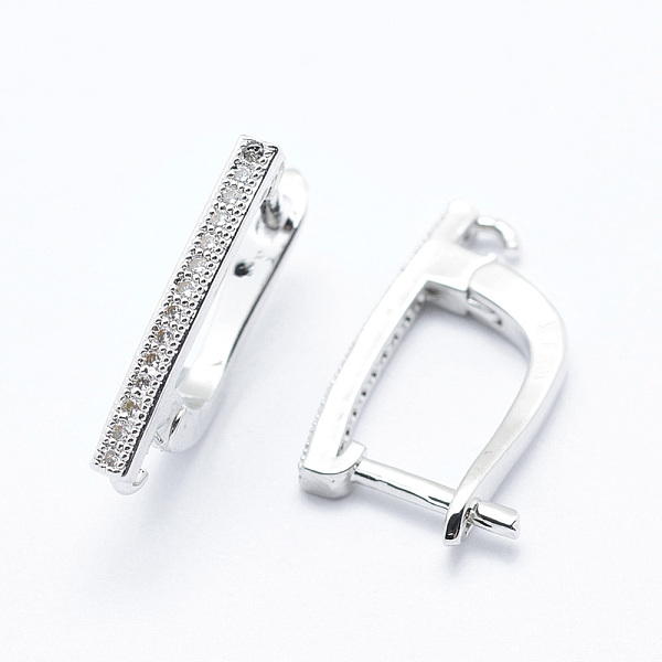 PandaHall Brass Hoop Earring Findings with Latch Back Closure, Platinum, 19x12x2mm, Hole: 1mm, Pin: 1.1mm Brass Clear
PandaHall Brass Hoop Earring Findings with Latch Back Closure, Platinum, 19x12x2mm, Hole: 1mm, Pin: 1.1mm Brass Clear
