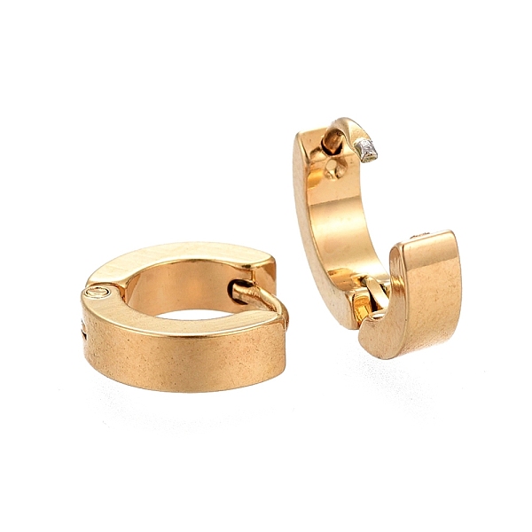 PandaHall 304 Stainless Steel Huggie Hoop Earrings, Ring, Golden, 13x13.5x4mm, Pin: 1mm 304 Stainless Steel Ring
PandaHall 304 Stainless Steel Huggie Hoop Earrings, Ring, Golden, 13x13.5x4mm, Pin: 1mm 304 Stainless Steel Ring